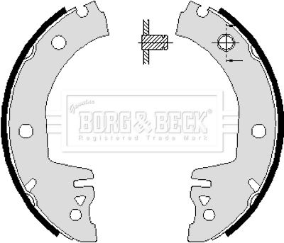 BORG & BECK stabdžių trinkelių komplektas BBS6061